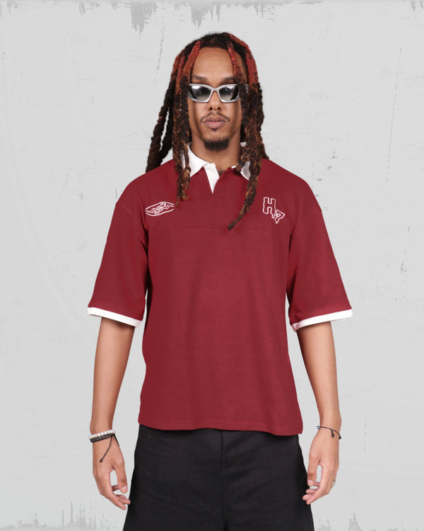 Unisex Burgundy Polo – (LA FLAME)