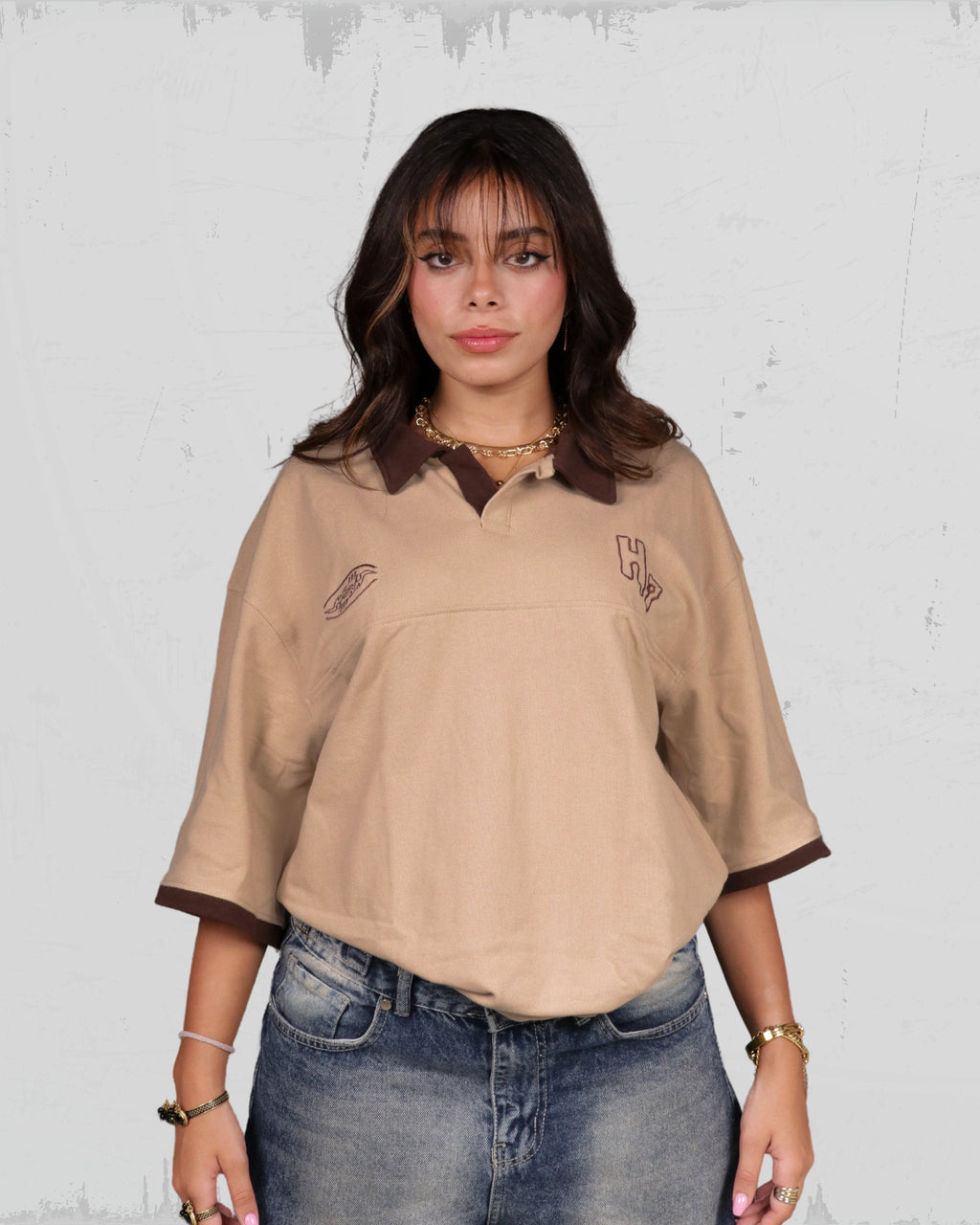 Unisex Beige Polo – (THE MIRAGE)