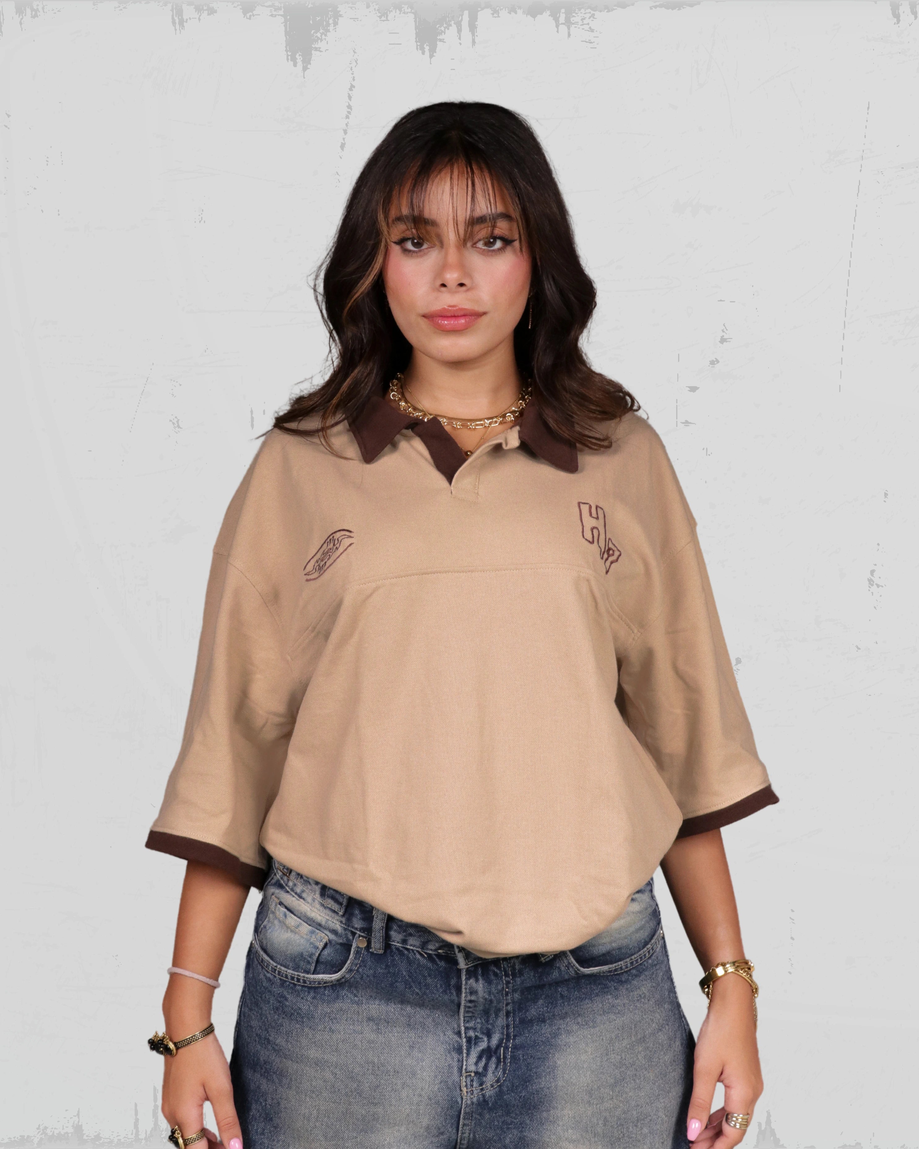 Unisex Beige Polo – (THE MIRAGE)