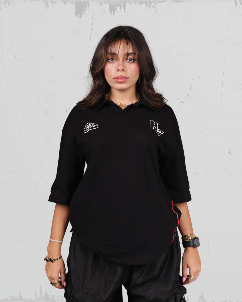 Unisex Black polo – (THE GHOST)