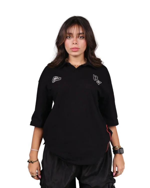 Unisex Black polo - (THE GHOST) - Image 4