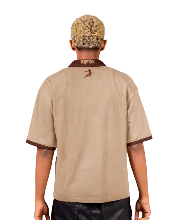 Unisex Beige Polo - (THE MIRAGE) - Image 2
