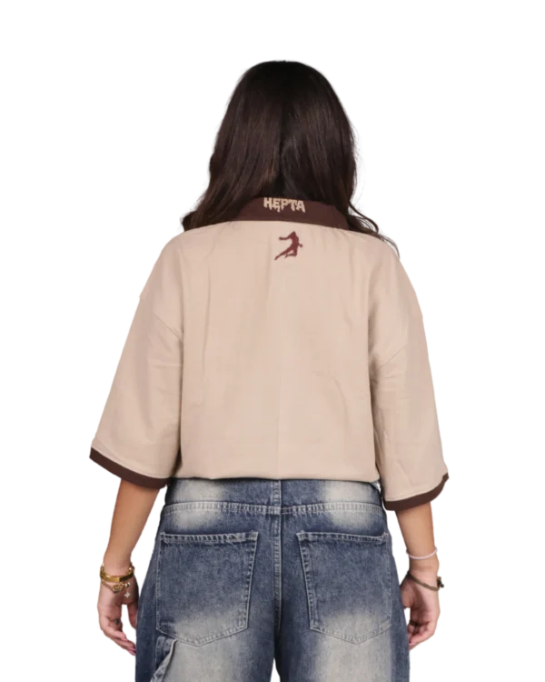 Unisex Beige Polo - (THE MIRAGE) - Image 4