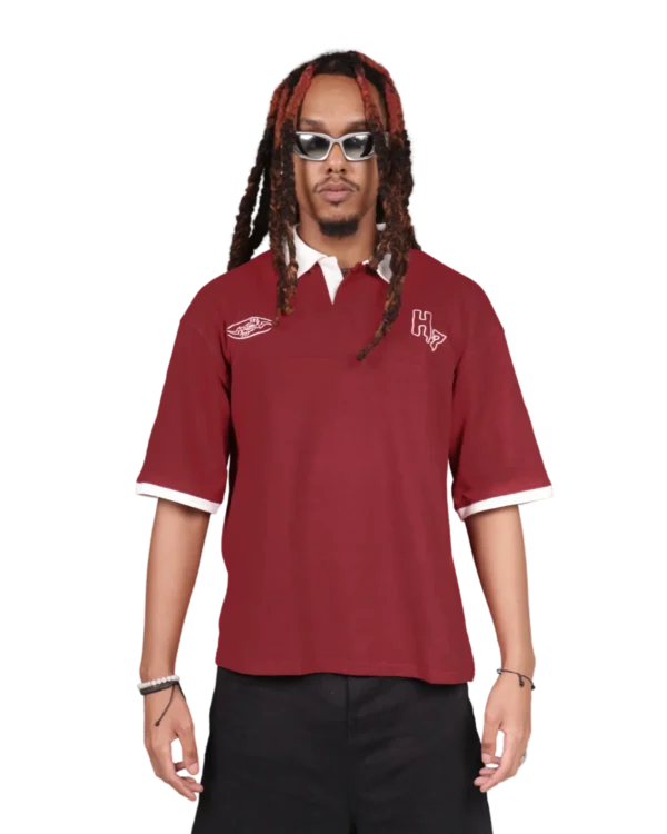 Unisex Burgundy Polo    - (LA FLAME)