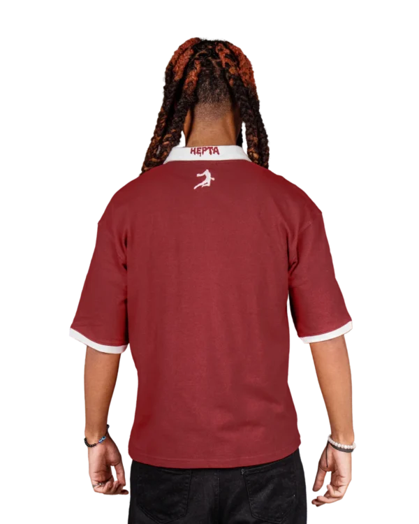 Unisex Burgundy Polo    - (LA FLAME) - Image 2