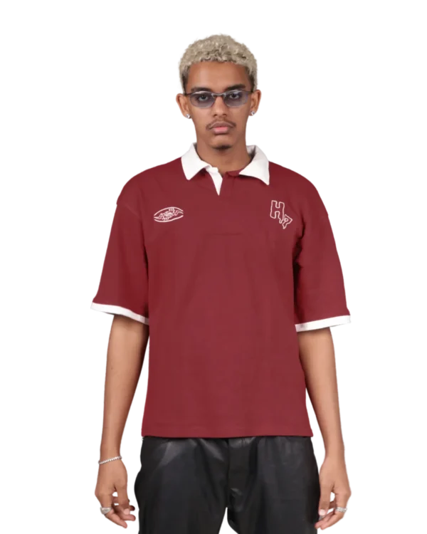 Unisex Burgundy Polo    - (LA FLAME) - Image 4